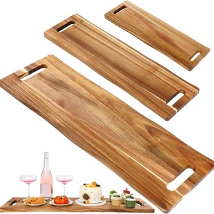 Wooden Cutting Board with Handle Fruit Bread Ham Platter Cutting Board Party Party Large Capacity Snack Snack Tray