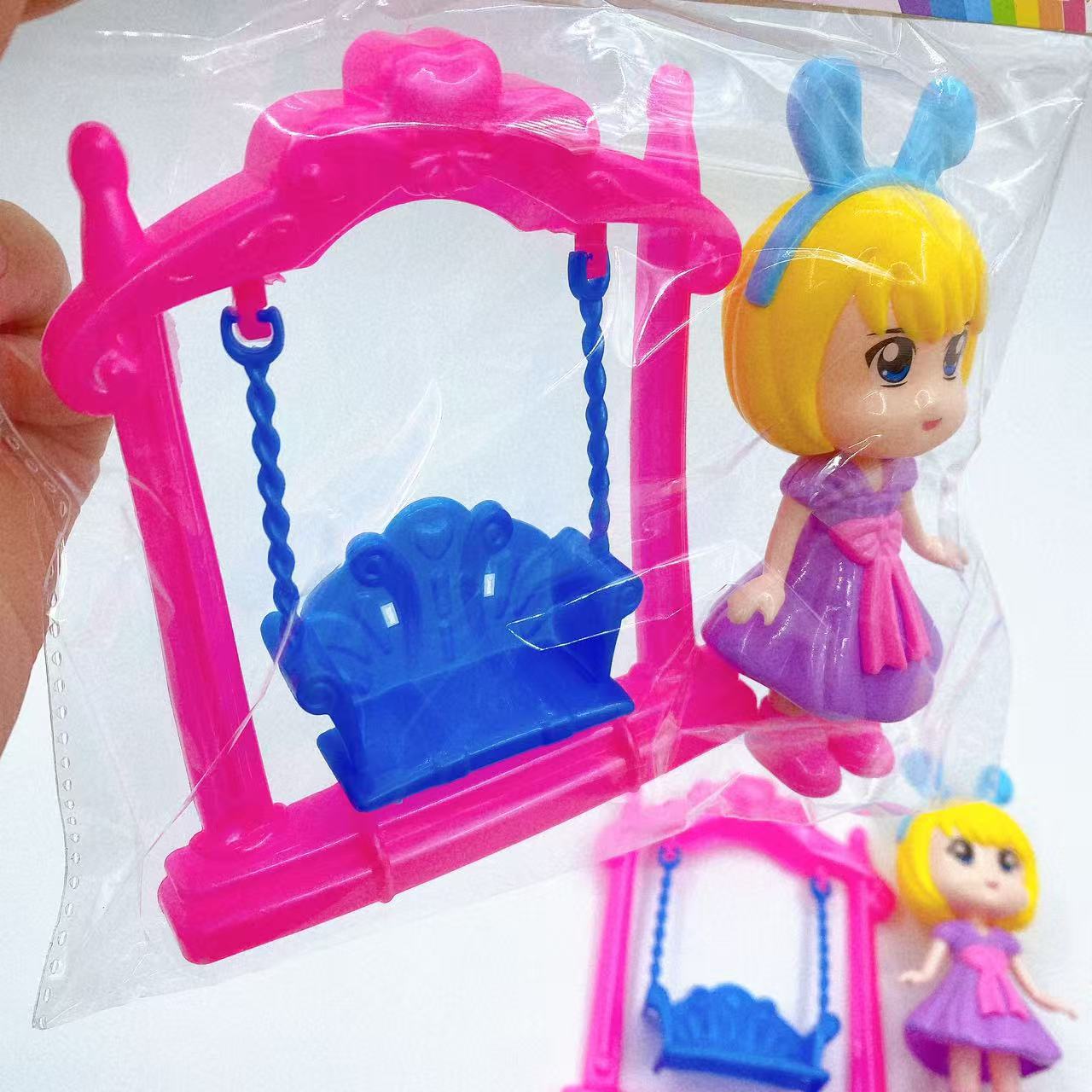 Juguetes de niños modelo de casa juegos de chicas swing muñeca combinación de regalos premios puestos