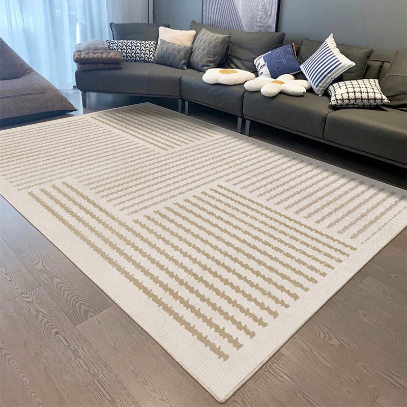 Alfombra de sala de estar nórdica transfronteriza, alfombra de sofá de lujo de alto nivel, alfombra de mesa de té, alfombra de cama de dormitorio minimalista, fabricante de etiquetas