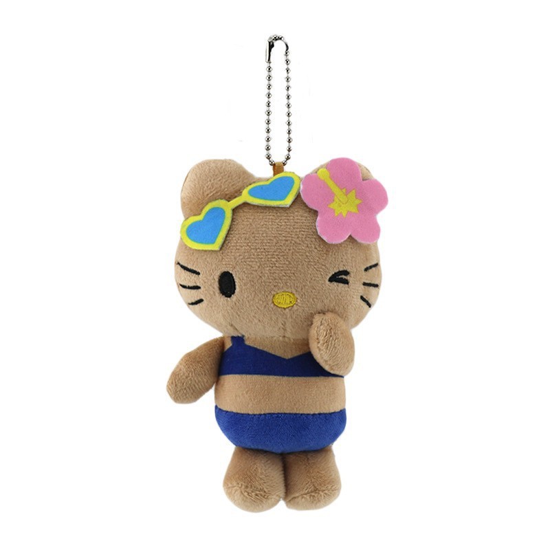 国境を越えた新製品ハワイ黒皮kittyは卵黄兄のキーホルダー卵黄兄のぬいぐるみのストラップになった|undefined