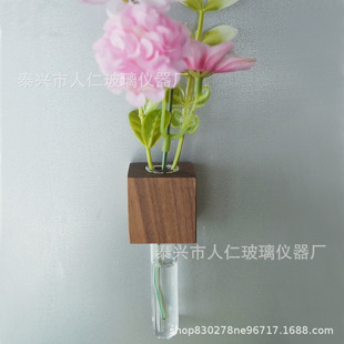 Solid Wood Flower-Growing Refrigerator Magnet Magnetic Flower-Growing Refrigerator Sticker Vase Creative 3D Stereo Magnetic Wall Stereo Decoration