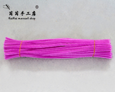 Colorido Raíz de lana Twist stick tira de lana accesorios de arcilla jardín de infantes DIY material hecho a mano limpiador de tuberías