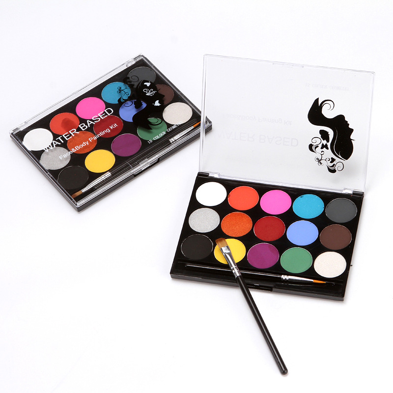 New 15 Color Soluble Face Makeup World Cup Face Makeup Halloween Paint Facial Body Cream Fast Drying