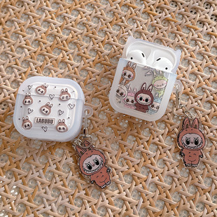 Cute Cartoon Rab Cloth for Apple Bluetooth airpods Pro Protective Case airpods4 Generation Earphone Case