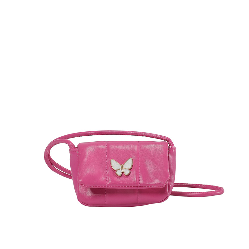 Bolso de axila con decoración de mariposa dulce 2024 textura Bolso femenino popular de este año nuevo bolso diagonal de un solo hombro mini francés