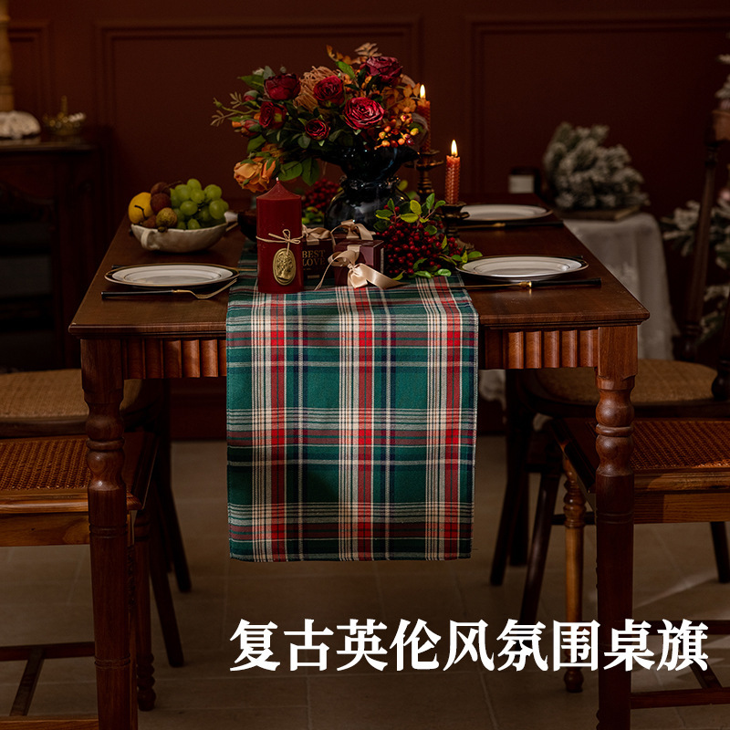北欧クリスマステーブルフラッグレストラン装飾クリスマステーブルフラッグプレースマット先染め起毛モデルクロスボーダー直接供給テーブルフラッグ|undefined