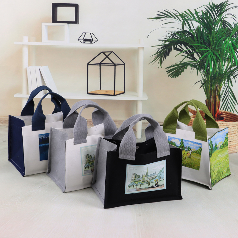 厂家直供购物环保帆布袋斜挎帆布包企业宣传广告手提棉布袋可印制