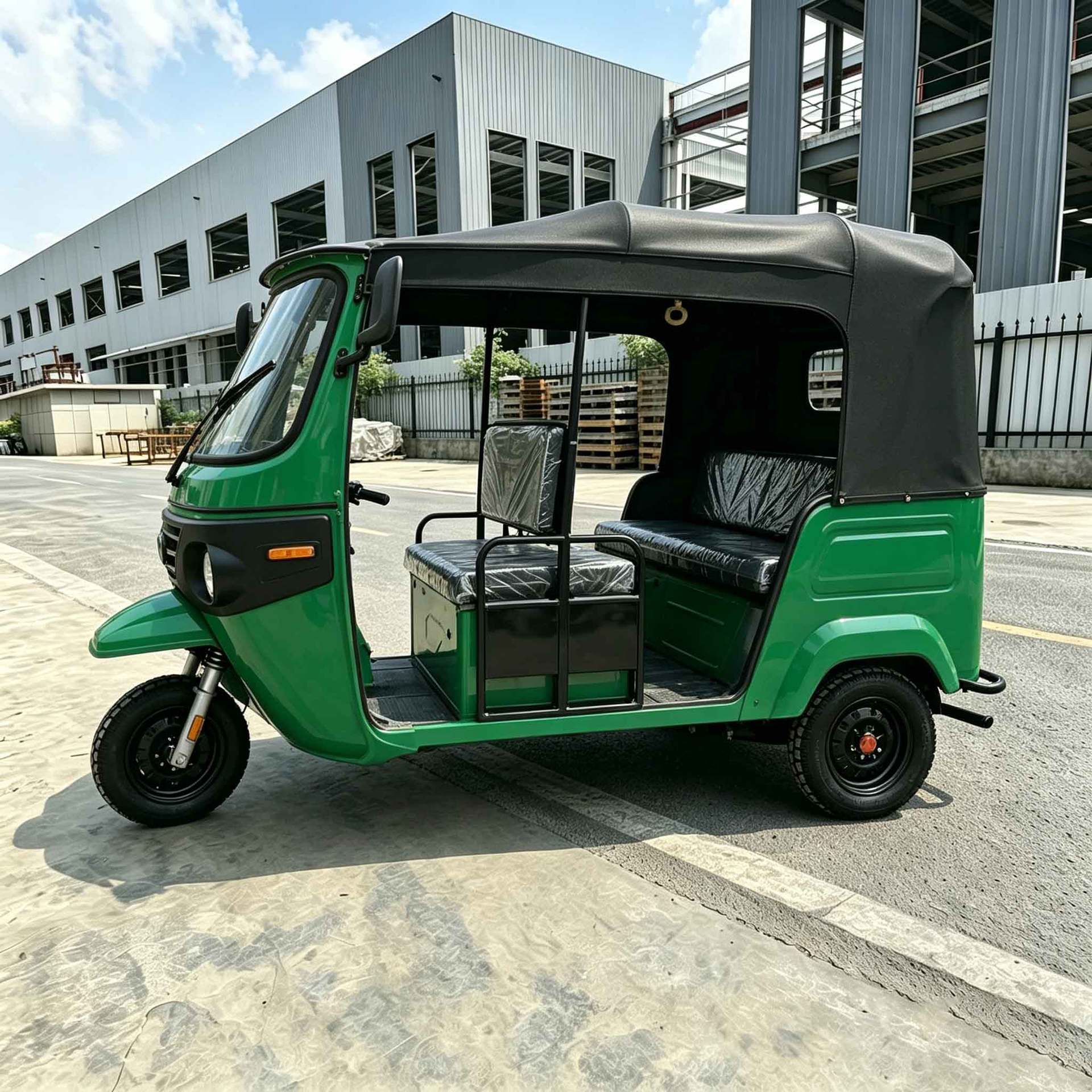 Fuel-Powered Passenger Tricycle, Passenger Tricycle with Sunshade and Canopy, Passenger Tricycle for Export and Foreign Trade
