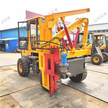 引孔速度快路面打桩机 爬坡能力强护栏打桩机 履带光伏打桩机