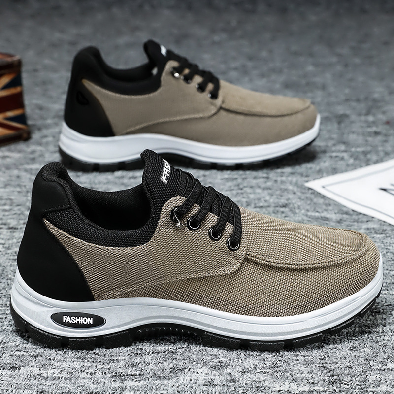 Zapatos de hombre zapatos de verano nuevos zapatos deportivos zapatos para correr transpirables zapatos de tela cómodos de suela suave zapatos de hombre de boca baja de suela gruesa