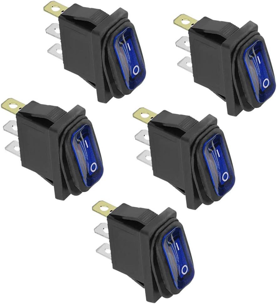 供应KCD3防水开关3脚2挡/12V/220带LED灯防水翘板开关船型开关