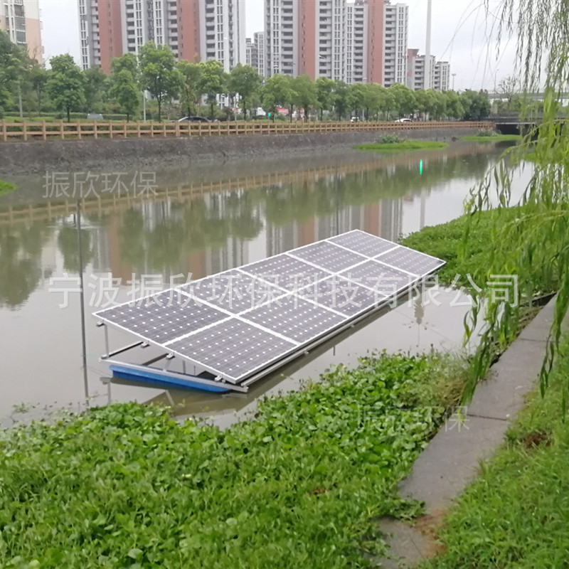 太阳能曝气机 喷泉推流曝气机 河道鱼塘增氧机  量大从优 光伏板