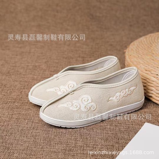 New Children's Hanfu Shoes Antique Embroidered Shoes for Boys Chinese Style Ancient Clothing Performance Shoes Old Beijing Cloth Shoes with Soft Black Sole