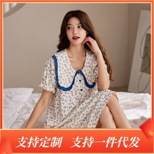 睡衣女款新款夏款短袖甜美可爱公主风可外穿夏季可爱家居服套装女