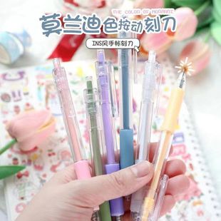 Wholesale art knife press pen knife high color value cute girl's heart account carving knife paper express knife pen-shaped handmade