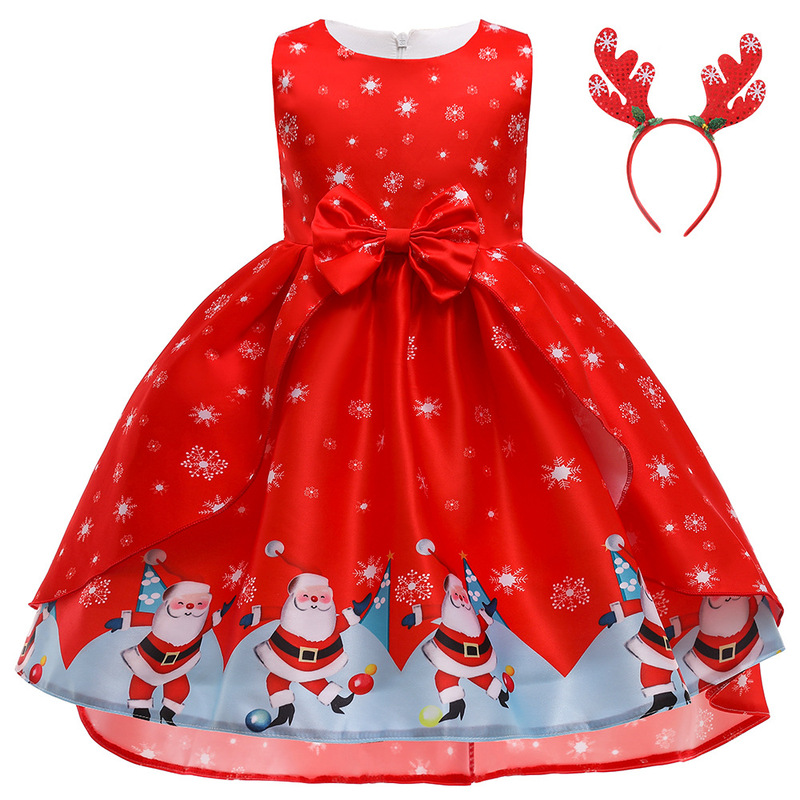 女の子クリスマスドレスクリスマスドレスパーティーコスチューム子供cosサンタクロースコスチュームプリンセスドレス|undefined