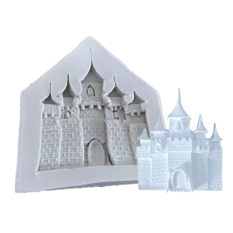 Fairy Tale Castle Fondant Chocolate Silicone Mold DIY Handmade Freeze-Dried Mousse Silicone Mold Factory
