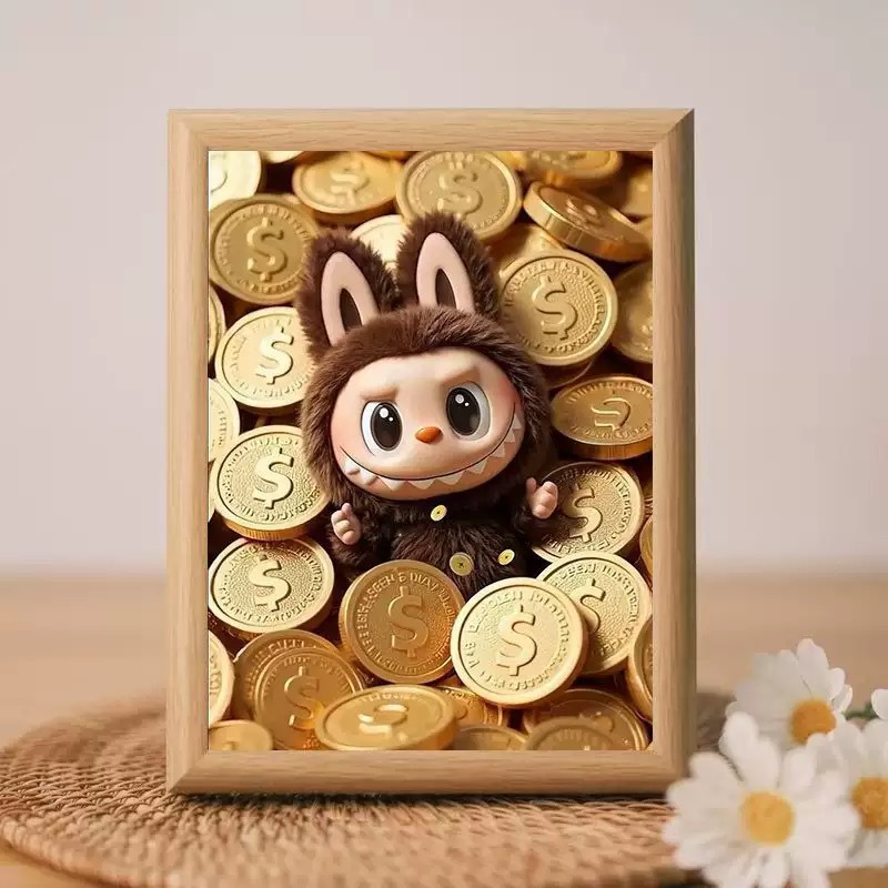 网红爆款拉布布labubu创意摆件暑假毕业季礼物相框摆台厂家批发