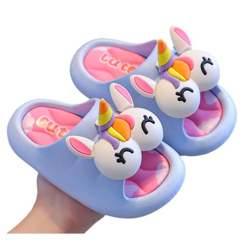 Children's Slippers Summer Unisex Boy and Girl Princess Home Bath Cooling Slippers Cartoon Non-slip Baby Kids Anti-Odor Footfeel