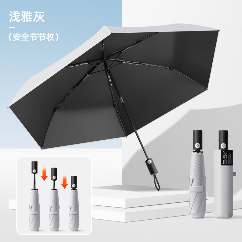 안전 반동 방지] 230g 증가, 우산 아래 99cm - 우아한 회색 - 초경량 우산