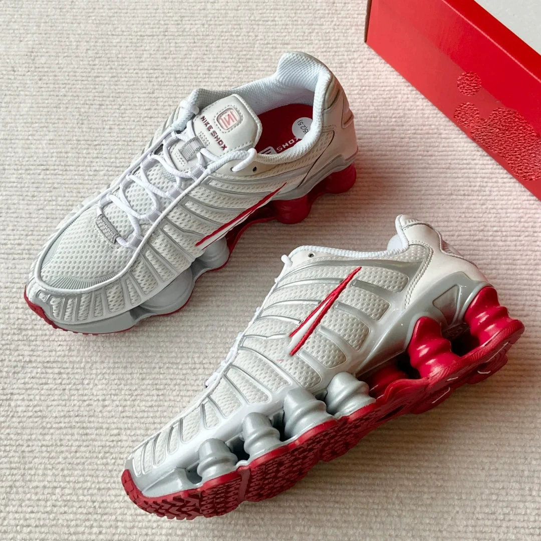 Спортивная обувь Cross-border Shox TL с цилиндрической воздушной подушкой, мужская обувь с дышащей сеткой, амортизирующие повседневные спортивные кроссовки с низким верхом