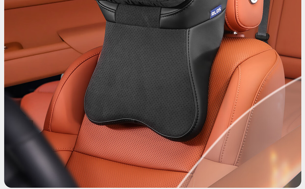 Car headrest neck pillow, car aviation seat cushion, driving pillow, lumbar support, neck support, suede breathable