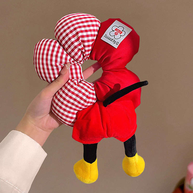 Mickey culo, lunares, flores, círculos para el cabello del intestino grueso, linda cabeza de bola, cabello de placa de dibujos animados, tocado de sentido avanzado, cuerda para la cabeza de felpa