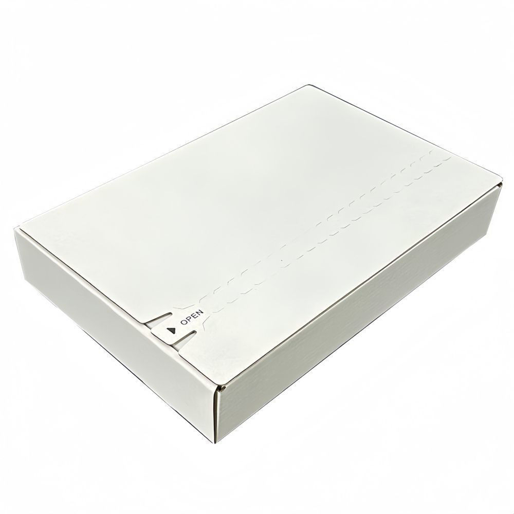 白色特硬拉链式飞机盒自粘快递盒免胶带ins风快递打包服装礼品盒