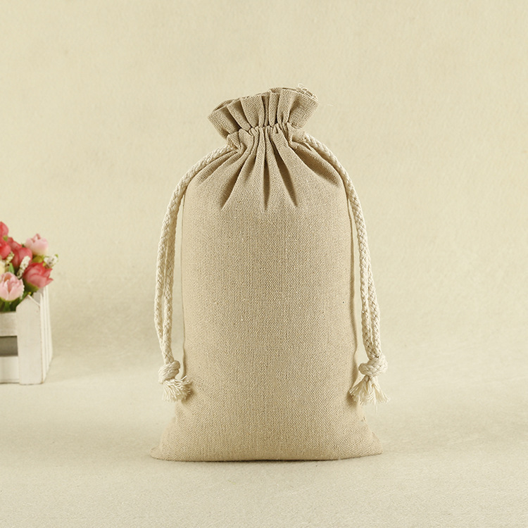 厂家批发棉布抽绳束口袋水果 蔬菜超市购物帆布袋茶叶 中药收纳袋