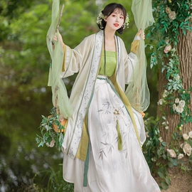 汉服套装;汉服禅茶服;女团表演服