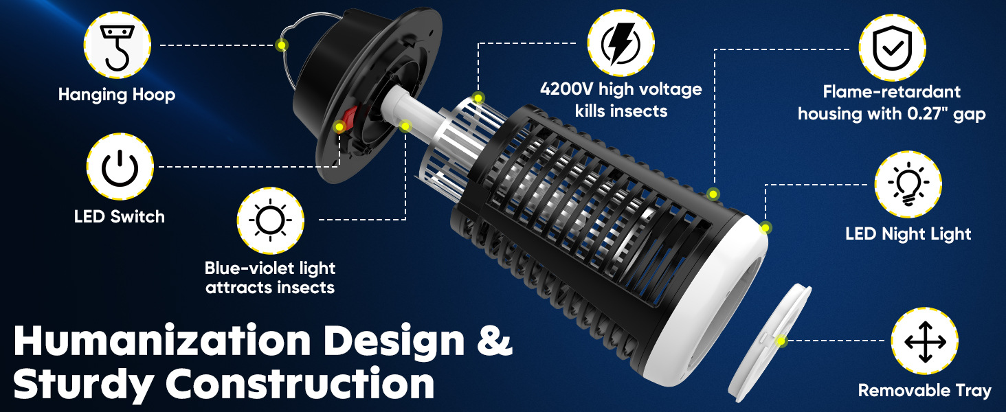 Mosquito Killer Lamp Waterproof Led Bug Zapper For Home Garden_voghion.com