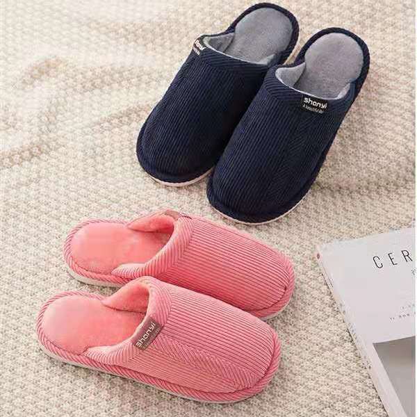 棉拖鞋女居家情侣毛绒厚底室内家用脱鞋拖鞋男冬防滑家居简约冬季