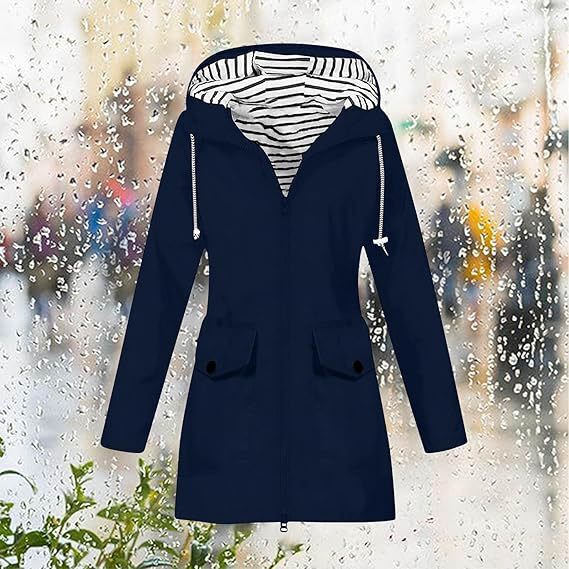 TEMU Amazon 2025 New Women's Waterproof Long Hooded Coat with Bocket Travel Jacket TEMU Amazon 2025 New Women's Waterproof Long Hooded Coat with Bocket Travel Jacket
