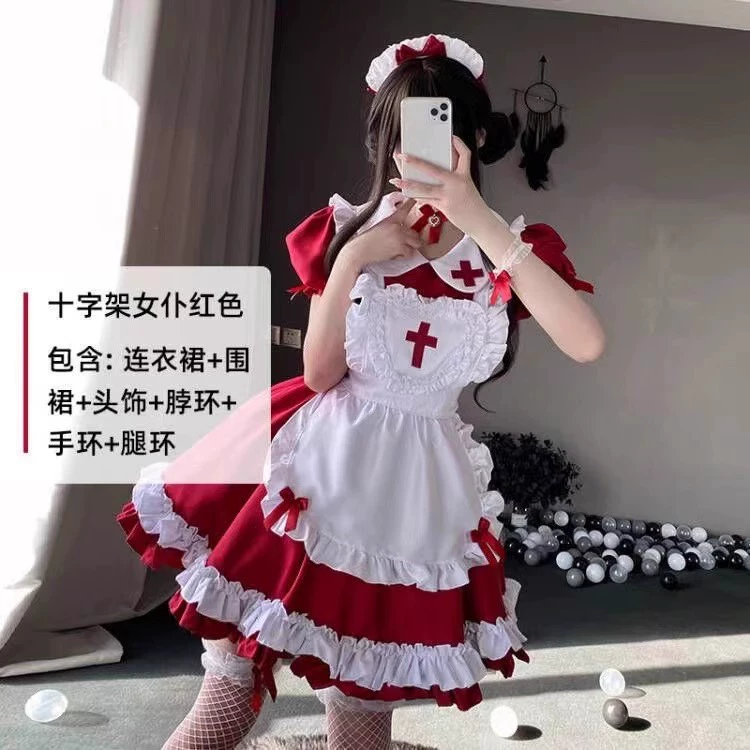 Одежда для горничных японского cos милые студенческие платья мягкие девушки Lorita костюм второй размер одежды каждый день