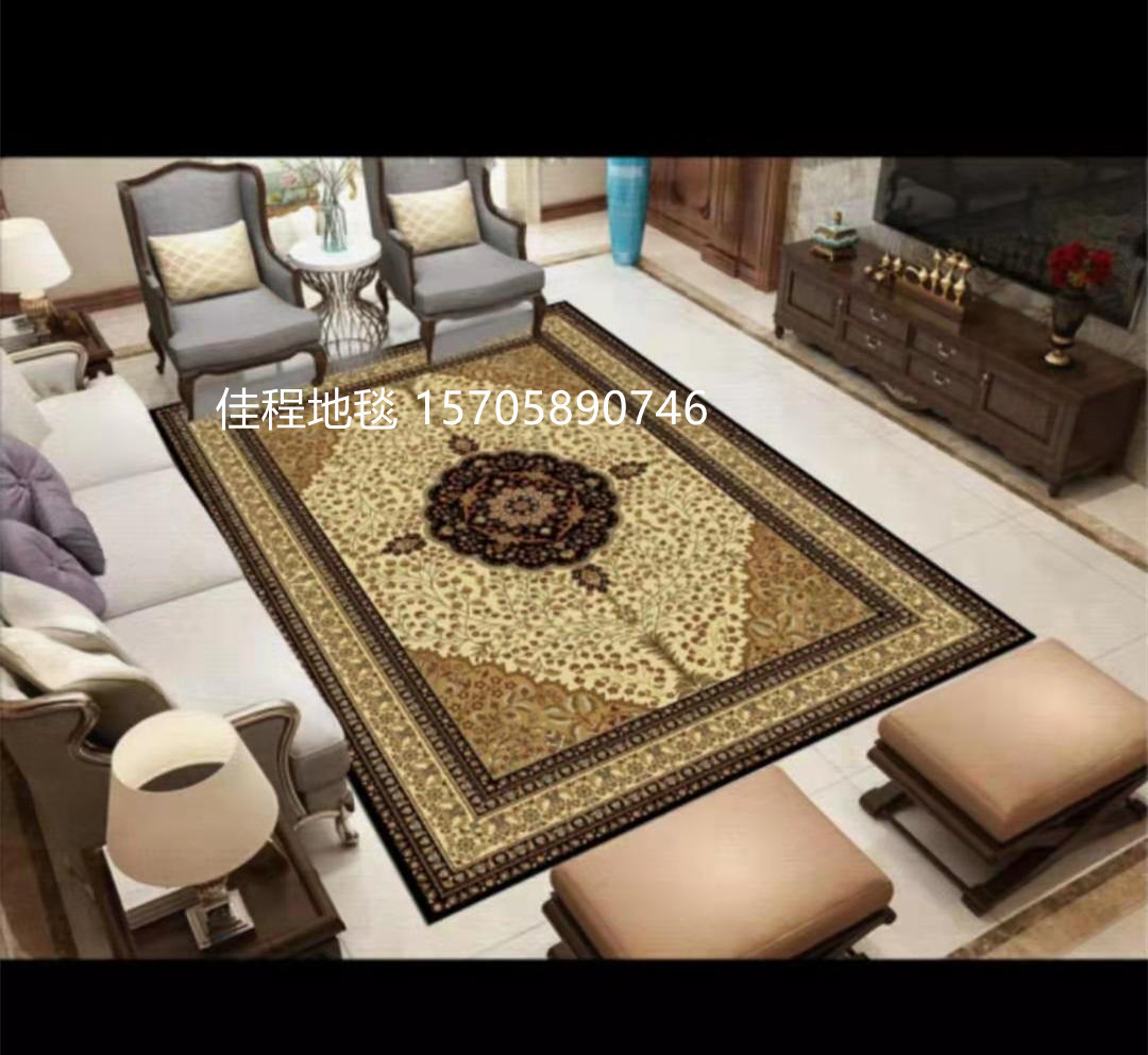 Ins European Style Living Room Printed Carpet Printed Large Carpet Bedside Blanket Coffee Table Blanket Home Large Carpet 160*180cm