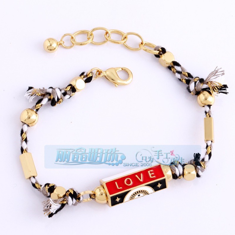 Bohemian Classic Style Letter Eye Rope Copper Woven Chain String Bracelets Wholesale display picture 22