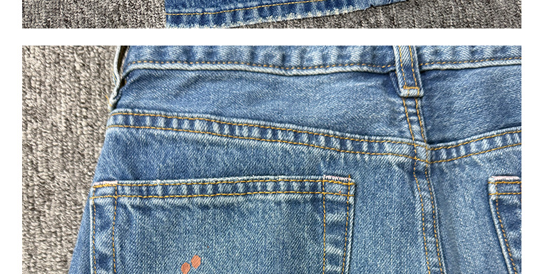 Högmidjade flare jeans för kvinnor blå med graffiti tryck_voghion.com