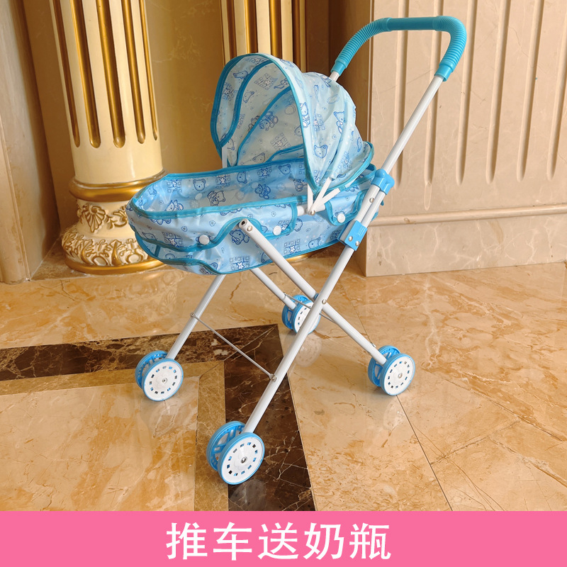 Cochecito de hierro para niños Juguetes Bebés Bebés Bebés Bebés Orinando con Muñecas Carrito de compras para bebés Niños y niñas