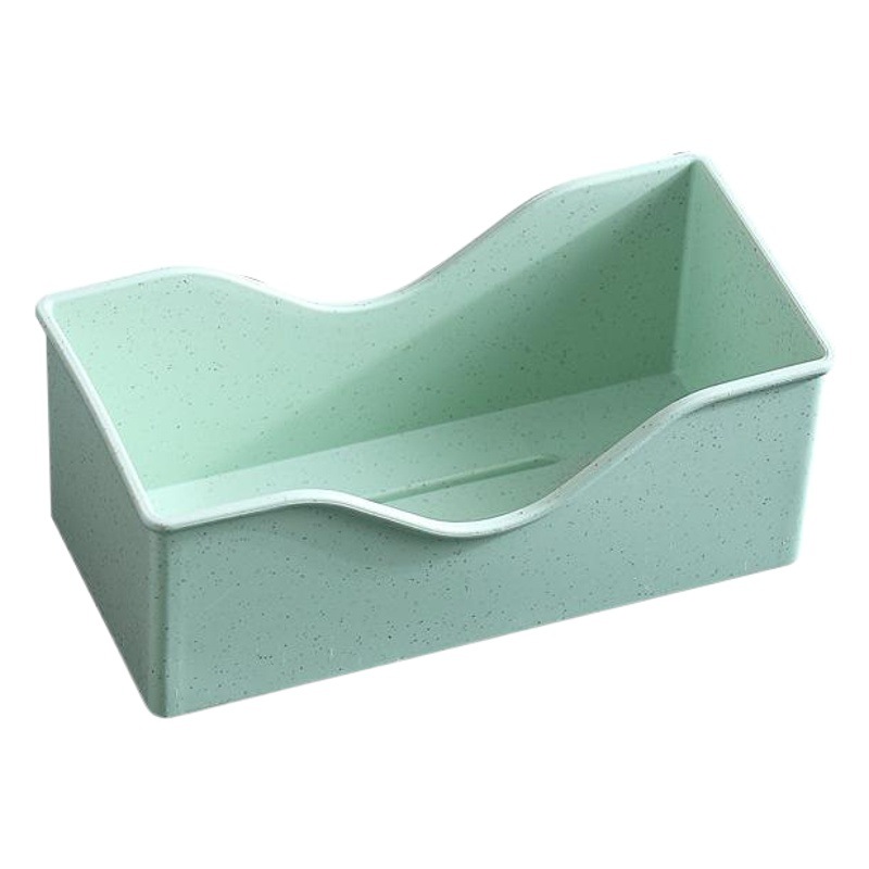 Caja de almacenamiento de plato de paja de trigo hogar creativo cocina plato de hueso Placa de pastel estante de almacenamiento caja de acabado resistente a la caída image 1