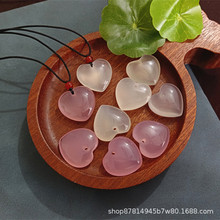 粉玉髓佛公吊坠芙蓉玉玛瑙玉石玉器送女友老婆妈挂件厂家直播货源