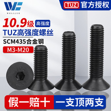 M3-M20系列TUZ茂异10.9级平头内六角螺丝黑色沉头内六角螺栓平杯