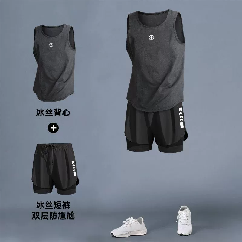Тренировочный жилет для легкой атлетики, одежда для фитнеса, мужские летние шорты, баскетбольный быстросохнущий спортивный костюм, оборудование для бега, марафон