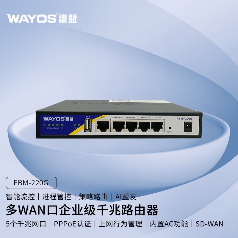 WeimenG FBM-220G Multi-WAN Port Smart QOS Internet Access Behavior ManaGement PPPOE Enterprise-Grade GiGabit Router