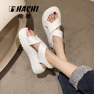 Hatchi Platform Sandals Women's Summer Outfit 2025 New Fashionable Dress Fairy Style Student Cross Slippers Pinter