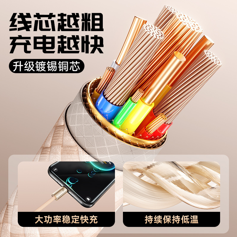 新款240W编织超级快充双Type-C适用苹果华为手机平板笔记本数据线|undefined