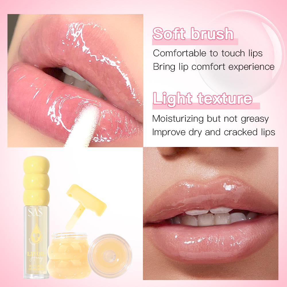 SAS Europa y Estados Unidos en stock transfronterizo humectante máscara labial humectante + aceite labial pequeño conjunto SAC186