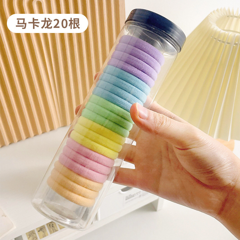 韩版高弹力头绳橡皮筋黑色发绳毛巾圈发饰马尾无接缝发圈发饰女|undefined