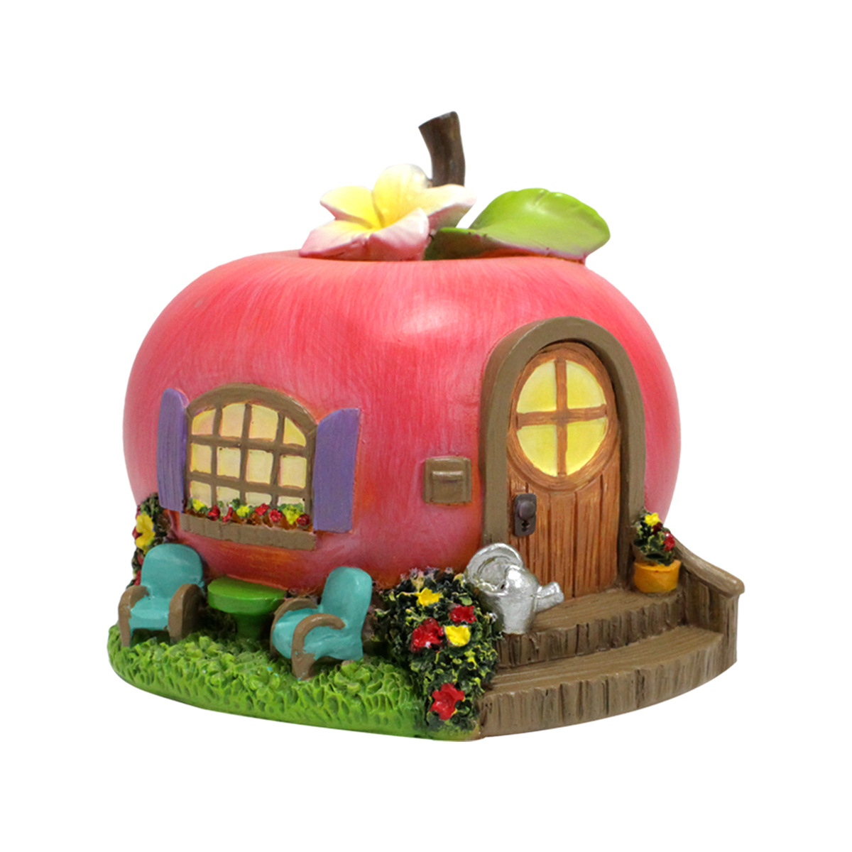 Creative Apple House potted decoration outdoor home decoration wine cabinet decoration resin simulation Apple decoration