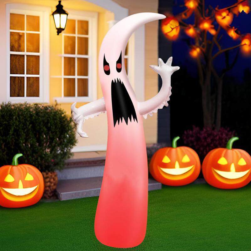 国境を越えた新製品PVCハロウィーン幽霊LED発光空気入りエアモデル屋外装飾頭蓋道具ハロウィーン|undefined