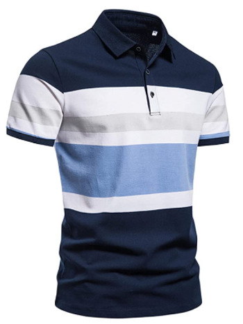 [Punto de aguja] 3D impreso camisa de polo nuevo casual de solapa de manga corta de los hombres camisa transfronteriza estación independiente